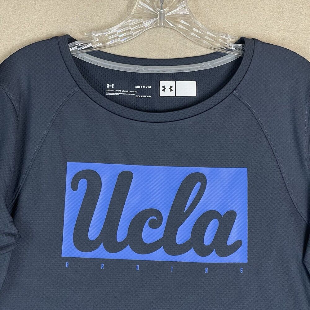 Under Armour Shirt Mens Medium Gray Coldgear UCLA Bruins University Fan Apparel - Picture 2 of 13